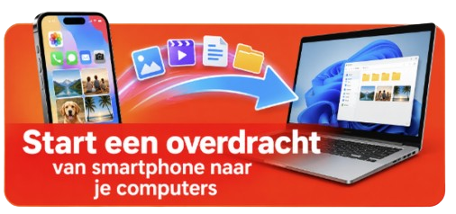 Start een overdracht van smartphone naar je computers